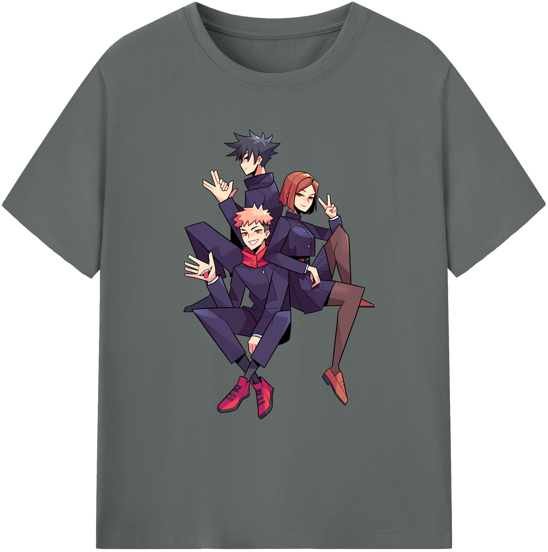 （画像用） 呪術廻戦 Jujutsu Kaisen 綿100％ メンズ半袖Tシャツ｜肌触りやわらか＆通気性